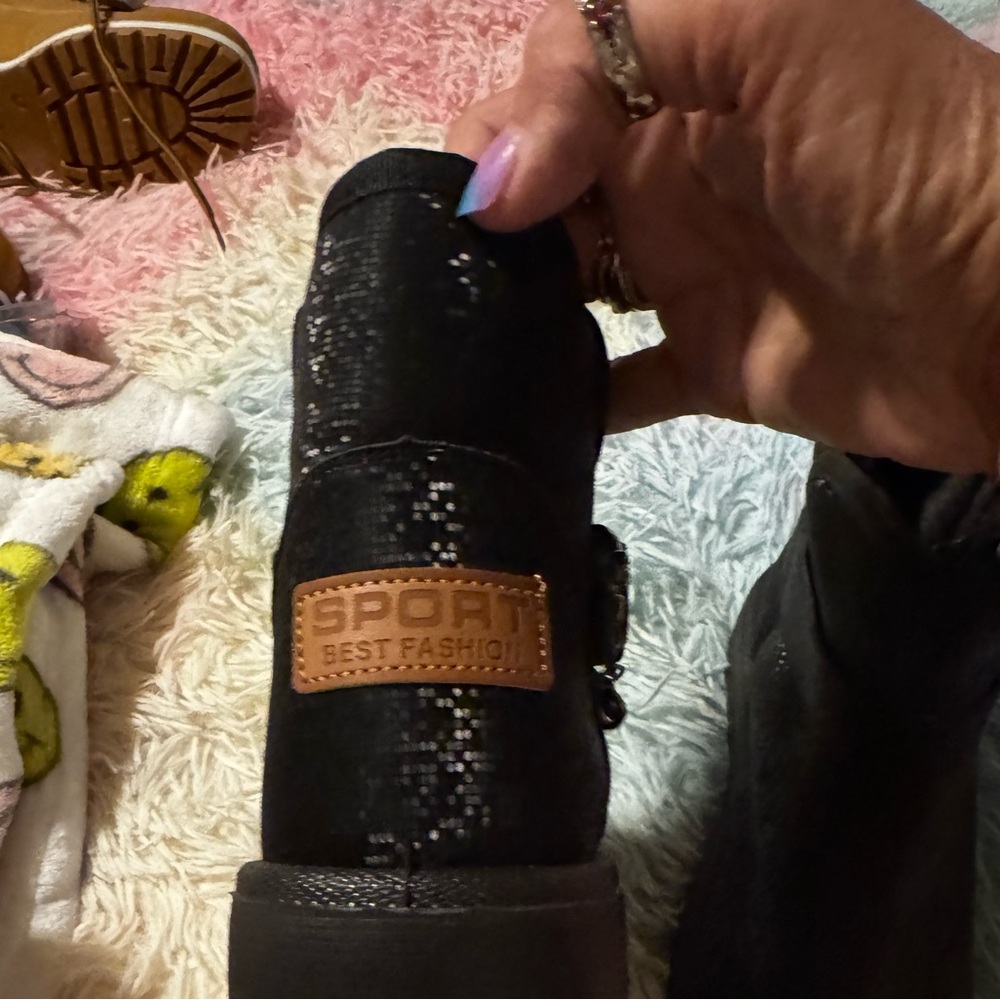 Black Women's Ankle Boots - Picture 2 of 7